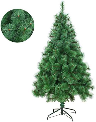 Zpee מחטי האורן עץ חג המולד עץ חג המולד, חומר PVC עץ אורן צירים מלאכותי עם מתכת עמד