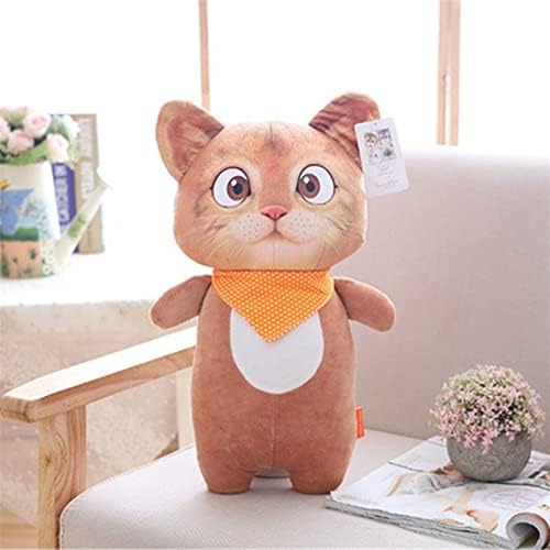Uongfi חמוד רך תלת מימד סימולציה צעצועי חתול ממולאים כרית כרית כרית כרית כרית כרית Kawaii Clush Animal Cat Bumbs