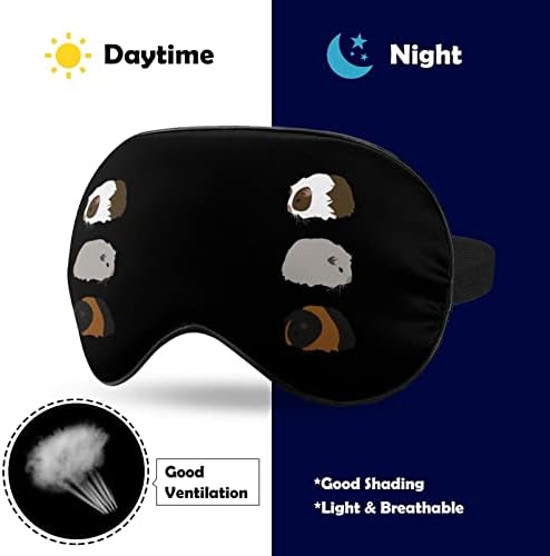 שלישיית חזיר גינאה מכסה מסיכת עיניים רכה מצללת אפקטיבית מסכת שינה נוחות עם כיסוי עיניים עם רצועה מתכווננת