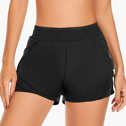 מכנסיים קצרים זורמים לנשים מכנסיים קצרים של פרפר קיץ מותניים גבוהים מכנסיים קצרים אתלטים