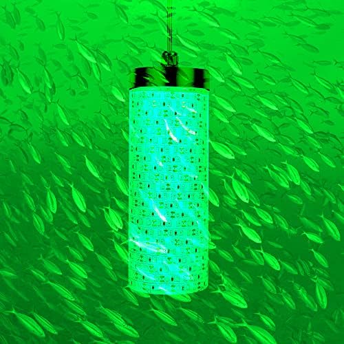 אור דיג מתחת למים, 15000L LED LED Green Finder Finder מושך, מנורה טבולה של IP68 עבור Crappie, Snook,