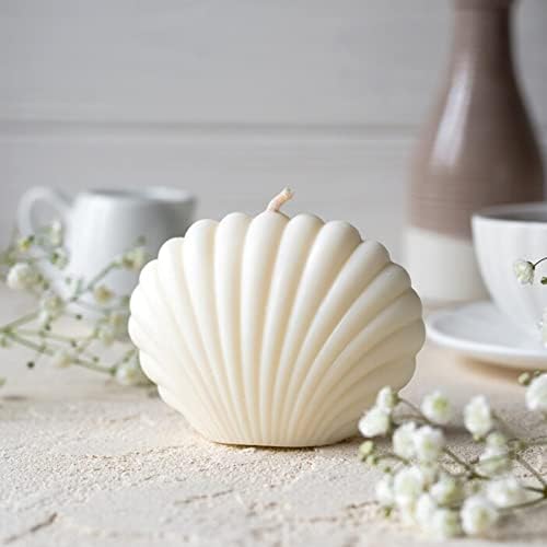 תבניות נרות של Huakener Seashell, תבניות סיליקון צדפות לסבון נרות מכין קישוט בית חתונה בחוף
