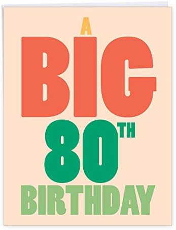 נובלוורקס-כרטיס יום הולדת שמח 80 מצחיק-כרטיס ג 'מבו לגיל 80, מזל טוב ליום הולדת אבן דרך-ביג 80 ג' 9071 מגהביג