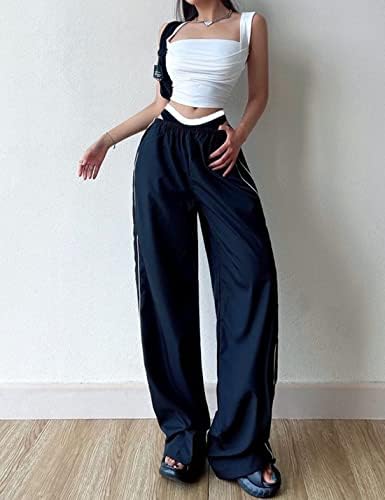 מכנסי מצנח של אדסיל נשים מכנסיים מכנסיים רחבים עם מותניים אלסטיים 2 קראט
