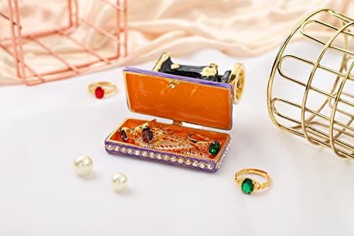 QIFU וינטג 'מכונת תפירה בסגנון מיני תכשיטים סגולים תכשיטים תכשיטים תלויים, GFIT ייחודי למשפחה