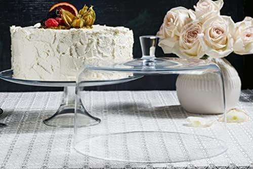 ברסקי-אורפיאן איכות זכוכית - גדול במיוחד זכוכית-ברור-עוגת כיפת-11.5 קוטר-תוצרת אירופה