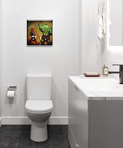 אמנות קיר חדר אמבטיה מצחיקה של CATYENDY לציורי תפאורה של פוסטרים ביתיים הדפסים על בד נמתח ומוסגר מוכן לתלות