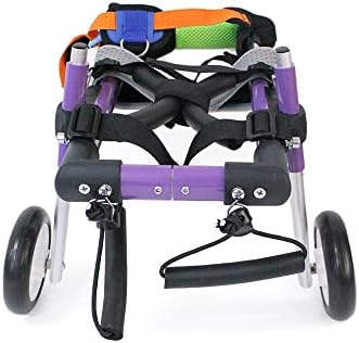 Cyanwind מתכוונן ≤22 קג כסא גלגלים לכלב קטן לרגליים אחוריות, כסאות גלגלים מחמד קל משקל לכלבים שיקום רגליים