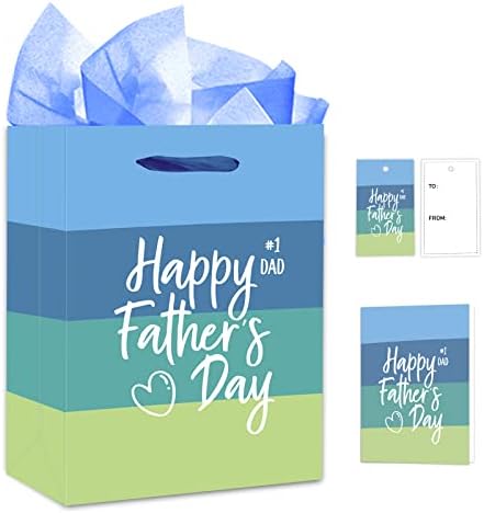 מה סימן יום אב מתנת תיק עם ידית 11.5 בינוני שמח אבות יום מתנת שקיות עם רקמות נייר יום אב מתנה לעטוף שקיות עבור