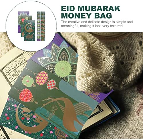 ABOOFAN 18 יחידות EID MUBARAK מעטפות כסף RAMADAN EID מחזיקי כרטיסי מתנה EID MUBARAK מעטפות