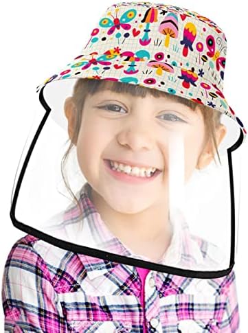 כובע מגן למבוגרים עם מגן פנים, כובע דייג כובע אנטי שמש, לוויתן עוגן אוקיינוס ​​ימי מצויר
