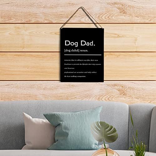 הגדרת אבא של כלב חווה הגדרה שלט עץ עיצוב קיר עיצוב כפרי כלב אב ציטוט של לוח עץ קישוט שלטי תלייה לדלת חדר השינה