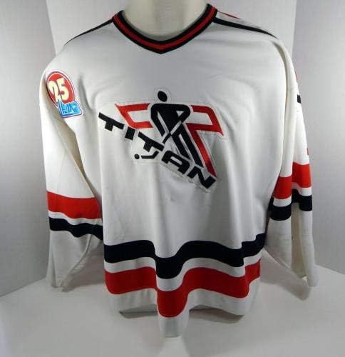 1993-94 LAVAL TITAN MARTIN VILLENEVEVE 1 GAME CALE CHERY JERSEY 25 שנים - משחק השתמשו ב- NHL גופיות