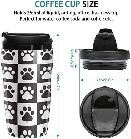 כלב כפת טביעת רגל חתול מחמד בדק קפה ספל פלסטיק מבודד נסיעות כוסות לשימוש חוזר כוס כפול קיר