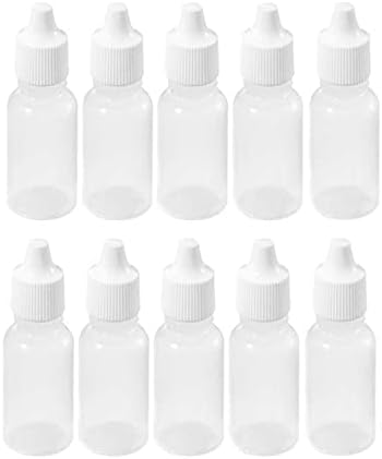 שואילינג 10 יחידות פלסטיק סחיט טפטפת בקבוקים ריק לבן ברור השמטת עין נוזל בקבוק עם כובע זרוק