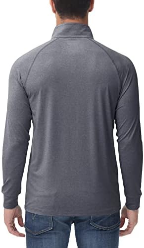 1/4 סוודר מיקוד של Magccomsen Upf Upf 50+ שרוול ארוך הגנה על שמש חולצות גולף חולצות אימון אתלטי