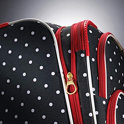 אמריקאי טוריסטר דיסני סופטסייד מזוודות עם ספינר גלגלים, מיני מאוס אדום קשת, 2-חתיכה להגדיר