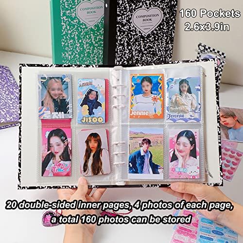 SZHTSWU A5 קלסר אלבום Photocard kpop עם 20 יחידות פנימיות בגודל 3 אינץ