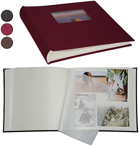 אלבום תמונות אלבום של Kageio בעבודת יד, 40 עמודים לתמונות 2x3, 4x6, 5x7 ו- 6x8, נייר ארכיוני ללא חומצה עם