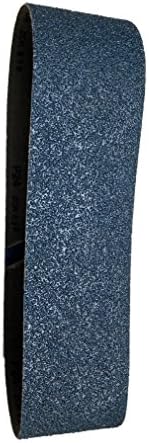 שוחרי שותק 67902 חגורות מלטש בדים זירקוניה כחולה, חבילה 3, 4 x 36, 80 חצץ