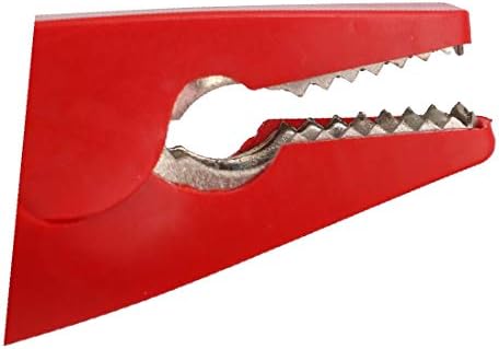 כיסוי מפלסטיק X-DREE מבודד מעיין סוללה עמוסת בדיקת סוללה תנין קליפ מהדק אדום (Cubierta de Plástico