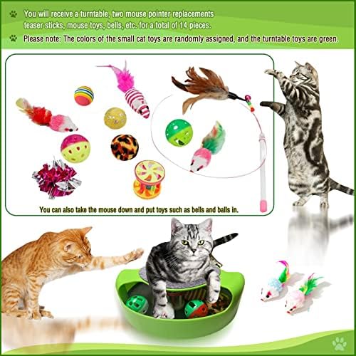 צעצועים לחתולים MSMUOEZ לחתולים מקורה עם כרית גירוד עכברים פועלים, צעצועים לחתולים אינטראקטיביים חתולים
