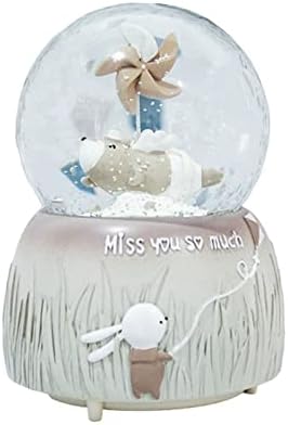 כדור בדולח קופסת מוזיקת ​​שלג זוהרת גלובוס שלג לילדים קישוטים דקורטיביים יפים, המתנה הטובה ביותר