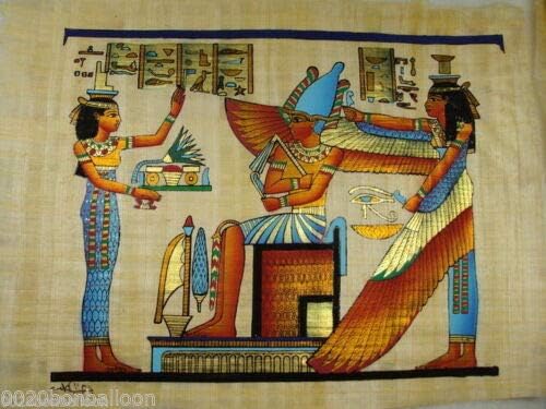 סט 25 נייר פפירוס מצרי 12 x16 מקורי בעבודת יד ציור ציור צבוע