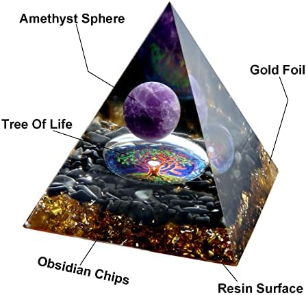 פירמידה אורגון לאנרגיה חיובית, פירמידה קריסטל אורגוניט הגנה מפירמידה גרירית אנרגיה גנרטור לאנרגיה להפחית