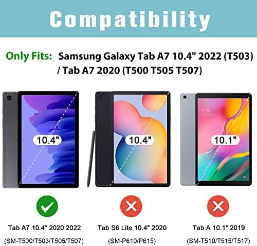Procase Galaxy Tab A7 10.4 אינץ '2020 מארז מגן, מארז מחוספס כבד אטום הלם עם קיקסטנד לשחרור 2020 שחרור סמסונג