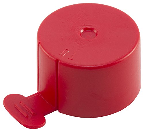 Caplugs qtu7q1 פלסטיק גמיש כרטיסייה כובע מכסה לחוט גודל 11/16 TUV-7, PVC, לגודל חוט כובע 11/16, אדום