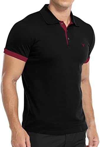 חולצת פולו קלאסית של YTD לגברים חולצות שרוול ארוכות/קצרות