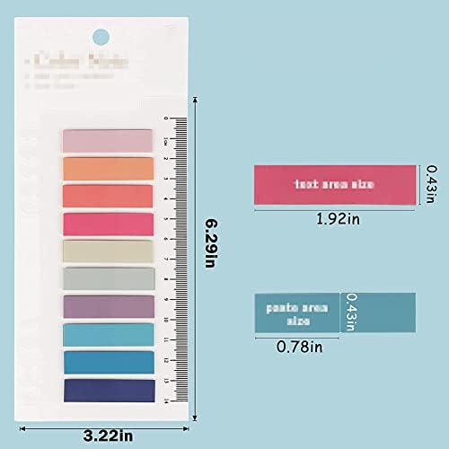 1200 יחידות דביק פלסטיק מדד כרטיסיות מורנדי דף סמני צבעוני קובץ כרטיסיות ניתן למקם מחדש ספר תוויות