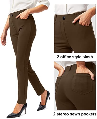 מכנסי שמלת יוגה של נשים עם כיסים 26 /28/30 חותלות למתיחה לחותלות לנשים רזות למכנסיים מזדמנים של