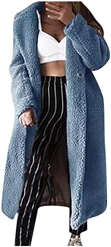מעיל פרוות נמר, ז'קט שרוול ארוך מלא של אנקנטו לנשים לנשים לילה חורף מעילים סמיכים מעילים עבים כיס דש