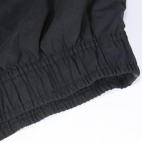 מכנסי טרנינג קלים של מכנסי טרנינג קלים של Arcthlex מכנסיים פוליאסטר תחתון פתוח עם מכנסיים אתלטים רוכסנים