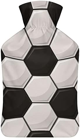 דפוס כדורגל כדורגל גומי בקבוק מים חמים עם כיסוי פליס כפות ידיים שקית מים חמים יותר