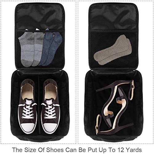 NANMMA תיקי נעלי נסיעה ניידים עם סגירת רוכסן רקע תות ורוד כושר ספורט תיקי נעל ספורט תיקים מתאימים לגודל