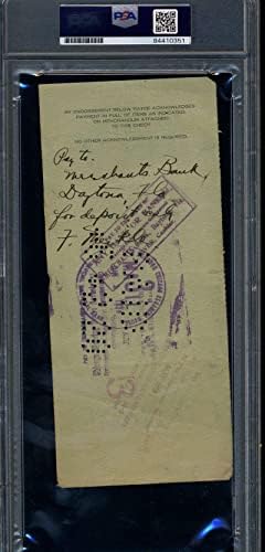 פרד מרקל חתם על חתימת בדיקת שכר של שיקגו קאבס ב-1920