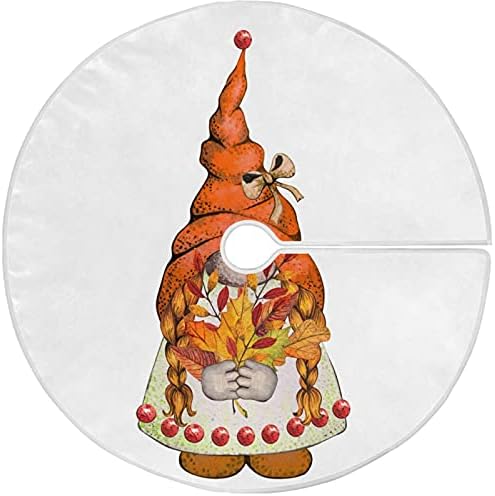 Oarencol חג ההודיה Gnome מייפל משאיר חצאית עץ חג המולד 36 אינץ 'חג המולד של מסיבת חג קישוטים