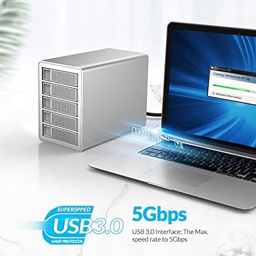 N/A Multi Bay 3.5 '' Enterprise Enterprise HDD תחנת עגינה 32/64/80TB SATA ל- USB3.0 150W POWER POWER PONGE