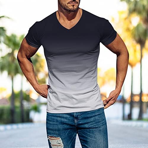 חולצות טריקו של שרוול קצר של Zddo Mens, 2022 טלאי טלאים חדשים של קיץ, חולצת טק
