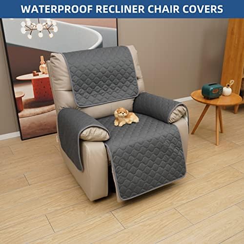 Eismodra מכסה כיסא כורסה אטום למים לשכיבה של כרית מושב של כיסויי ספה, כיסוי ספה נגד החלקה לכלבים חיות מחמד