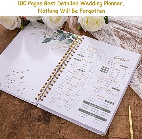 2023-2024 השלם 180 עמודים בספר ומארגן מתכנן לחתונה, ספר תכנון חתונה בכריכה קשה, מתנות אירוסין לזוגות, שמור