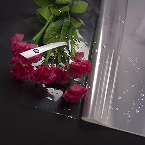 50 גיליונות נייר עטיפת פרחים צלופן צלולים, אטום למים עבירים צלולים צלולים צלולים, נייר עטיפה ברור