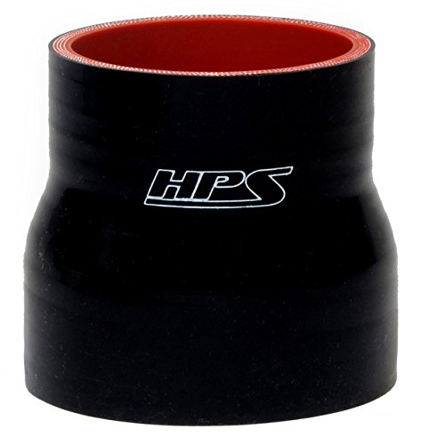 HPS HTSRNBLK-079 2.75 -3.75 ID, 3 אורך, צינור מצמד צמצום סיליקון, טמפ 'טמפ' גבוה מחוזק, סיליקון, שחור