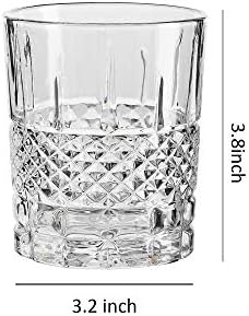 כל כלי בית כפול מיושן שתיית משקפיים-ויסקי משקפיים-כוסות סט של 6 8 אונקיה ברור זכוכית קטן גלידת