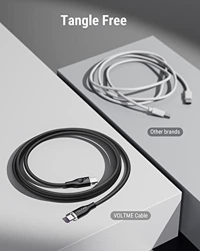 Voltme 100W E-Marker USB C ל- USB C כבל 3.3ft, USB 2.0 סוג C כבל טעינה עבור MacBook Pro 2020/2021, iPad