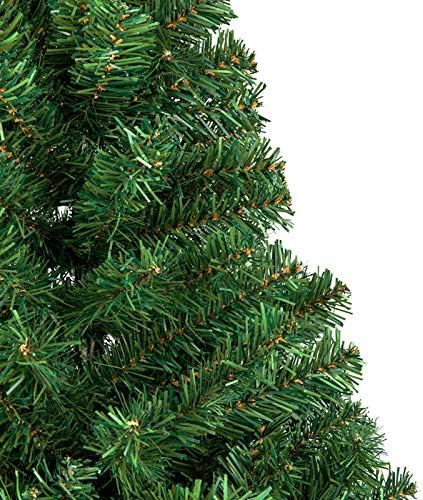 עץ חג המולד המלאכותי של יומו 6ft, עץ אורן חג המולד צירים פרמיום עם רגלי מתכת יציבות, לחג חיצוני וחיצוני דקו-ירוק