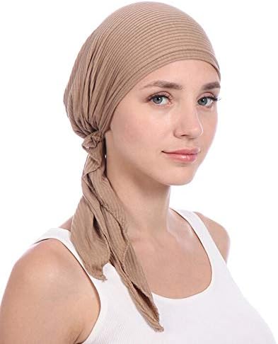 מתיחת עטיפת טורבן כותנה כותנה נשים ראש שיער ראש שיער צעדים מוסלמים חרוזים כובעי בייסבול כובע הצלה